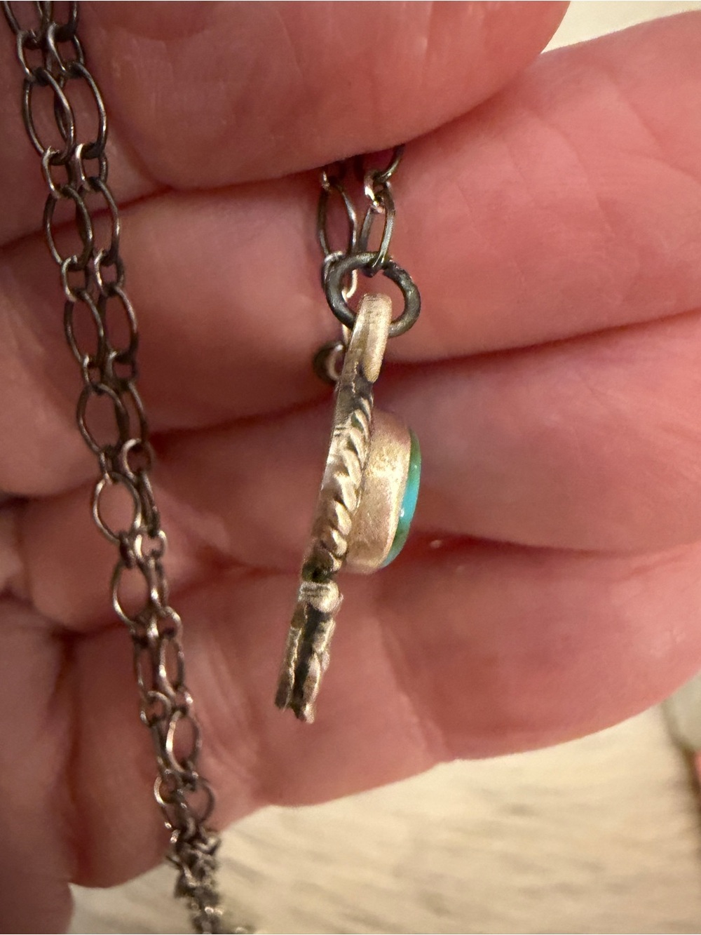 ❤️ Sonoran Mountain Turquoise Adjustable Decorative Necklace Pendant Sterling - Picture 9 of 17
